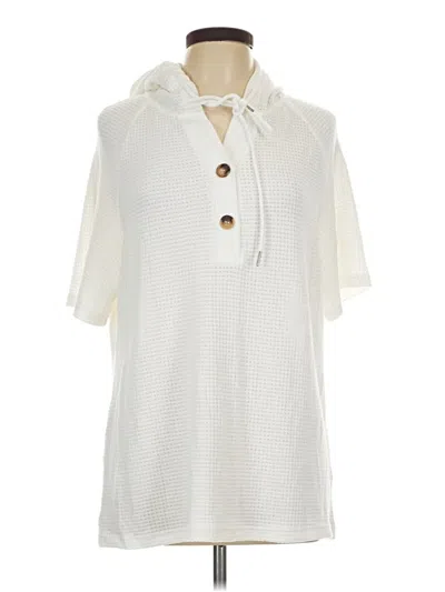 Pre-owned Dokotoo Short Sleeve Turtleneck In Ivory