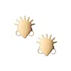 Dolà Women's Gold / Silver Àjọyọ̀ Adéọlá Studs – Gold-plated Stainless Steel Mask Outline Earrings