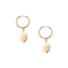 Dolà Women's Yèyélùfé Drop Earrings – Gold-plated Stainless Steel With Detachable Masks