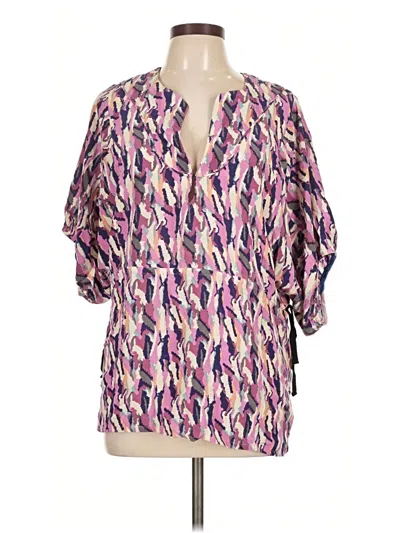 Pre-owned Dolan 3/4 Sleeve Blouse In Pink