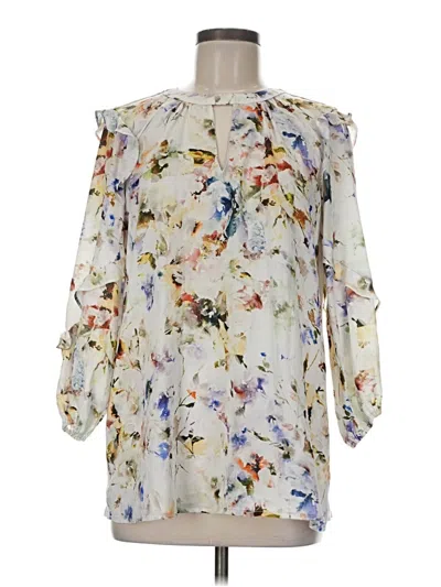 Pre-owned Dolan 3/4 Sleeve Blouse In White