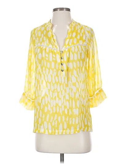 Pre-owned Dolan 3/4 Sleeve Blouse In Yellow
