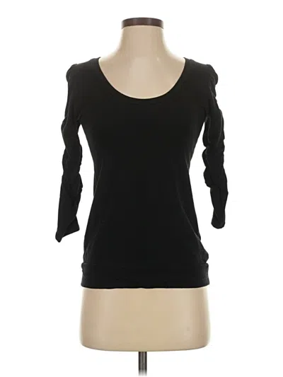 Pre-owned Dolan 3/4 Sleeve Top Black Scoop Neck Tops