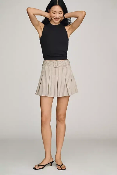 Dolan Left Coast Belted Mini Skirt In Sand
