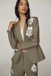 Dolan Left Coast Embroidered Blazer Jacket In Multi