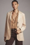 Dolan Left Coast Faux-suede Boyfriend Blazer Jacket In Sand