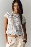 Dolan Left Coast Lace Blouse In White