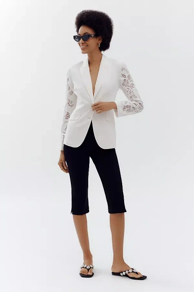 Dolan Left Coast Linen Blend Cutwork-sleeve Blazer Jacket
