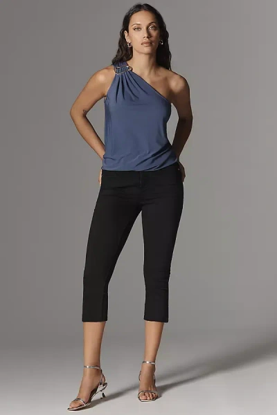 Dolan Left Coast One-shoulder Buckle Top In Blue