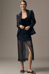 Dolan Left Coast Textured Sheer Organza Midi Skirt