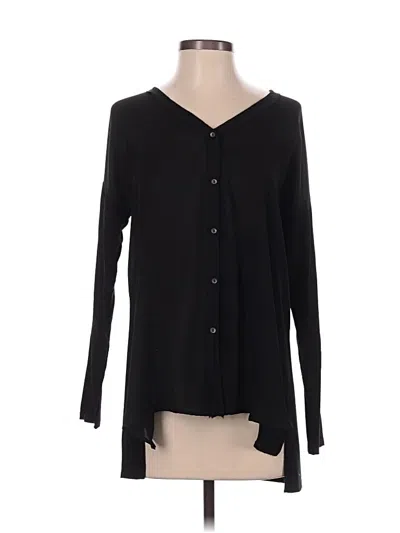 Pre-owned Dolan Long Sleeve Blouse In Black