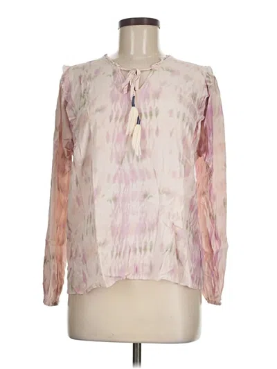 Pre-owned Dolan Long Sleeve Blouse In Pink