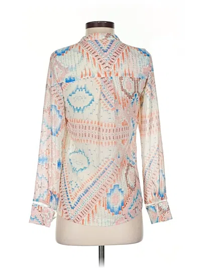 Pre-owned Dolan Long Sleeve Blouse In White