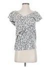 Dolan Short Sleeve Blouse In Silver