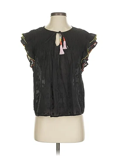 Pre-owned Dolan Sleeveless Blouse In Black