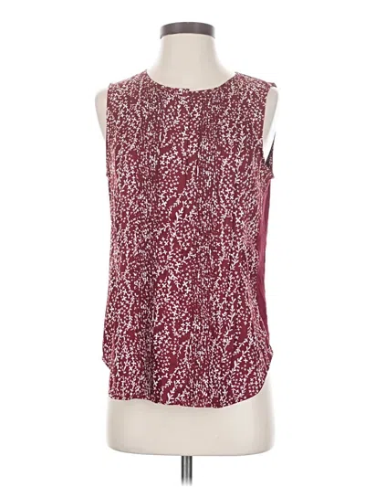 Pre-owned Dolan Sleeveless Blouse In Burgundy