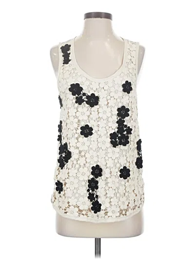 Pre-owned Dolan Sleeveless Blouse In Ivory