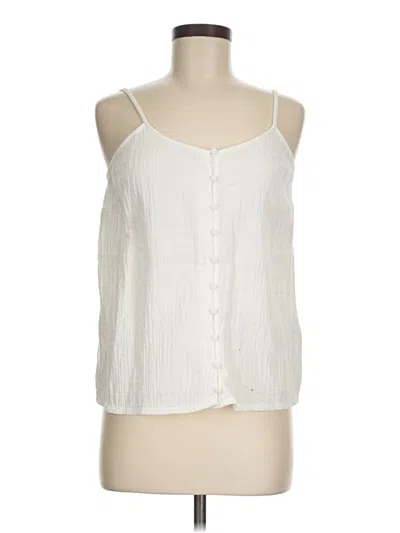 Pre-owned Dolan Sleeveless Blouse In White