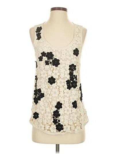 Pre-owned Dolan Sleeveless Blouse In White