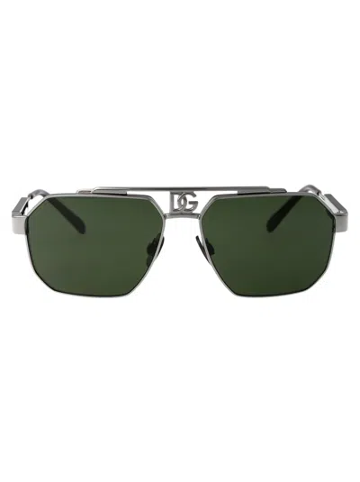 Dolce &amp; Gabbana Eyewear 0dg2294 Sunglasses In 04/71 Gunmetal