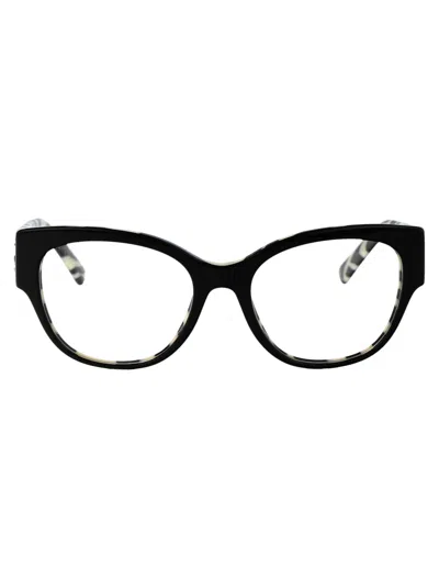 Dolce &amp; Gabbana Eyewear 0dg3377 Glasses In 3372 Black On Zebra