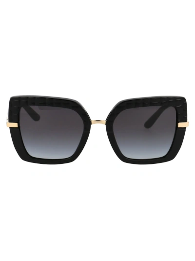 Dolce &amp; Gabbana Eyewear 0dg4373 Sunglasses In 32888g Black Cocco