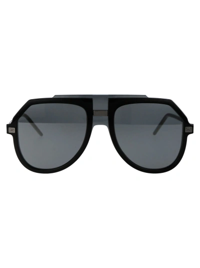 Dolce &amp; Gabbana Eyewear 0dg6195 Sunglasses In 501/6g Black