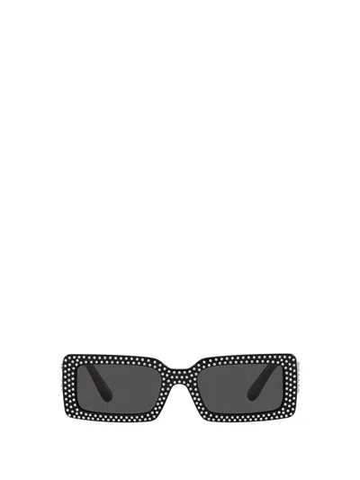 Dolce &amp; Gabbana Eyewear Rectangular Frame Sunglasses Sunglasses In 501/87 Black