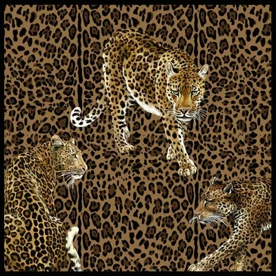 Dolce&gabbana Casa Elena Animal Print Wall Mural In Black;brown