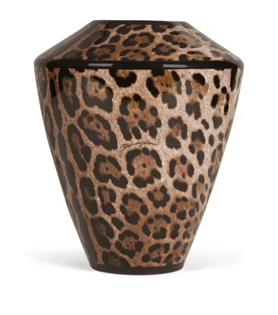 Dolce&gabbana Casa Large Porcelain Amphora Vase In Brown