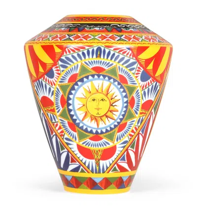 Dolce&gabbana Casa Small Porcelain Amphora Vase In Multi