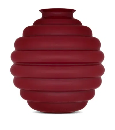 Dolce&gabbana Casa X Venini Large Murano Glass Déco Vase In Brown