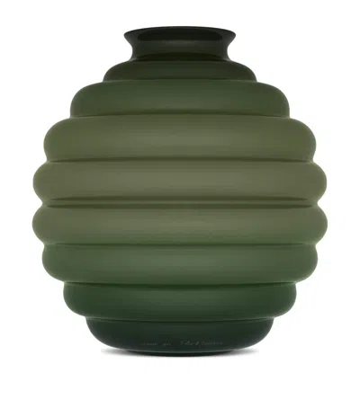 Dolce&gabbana Casa X Venini Large Murano Glass Déco Vase In Green