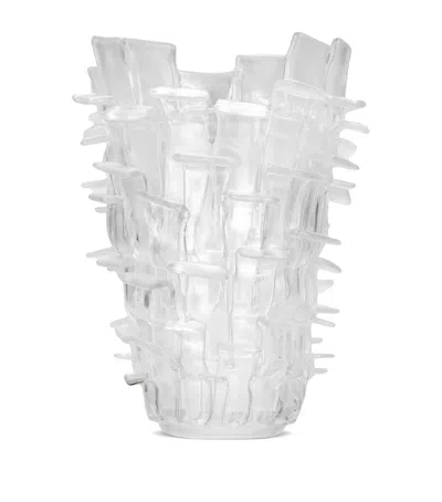 Dolce&gabbana Casa X Venini Murano Glass Ritagli Vase In Metallic