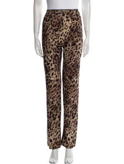 Pre-owned Dolce&gabbana X Skims Silk Animal Print Nightgown In Brown