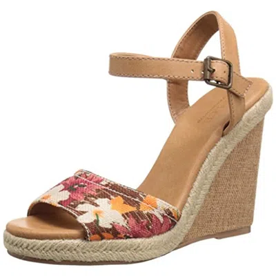 Dolce By Mojo Moxy Posey Womens Espadrille Floral Print Wedge Sandals In Brown