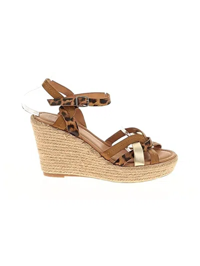 Pre-owned Dolce By Mojo Moxy Wedges In Brown