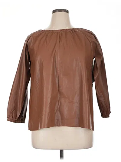 Pre-owned Dolce Cabo 3/4 Sleeve Blouse In Brown