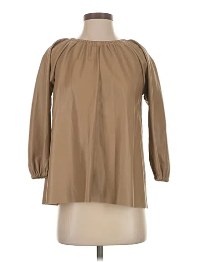 Pre-owned Dolce Cabo 3/4 Sleeve Blouse In Tan
