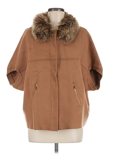 Pre-owned Dolce Cabo 3/4 Sleeve Top Brown Cowl Neck Tops