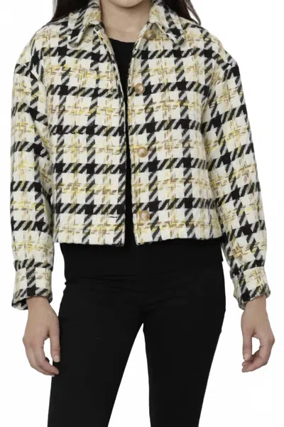 Dolce Cabo Blair Button Front Jacket In Black In Multi