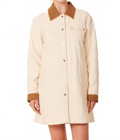 Dolce Cabo Blair Quilted Mini Jacket In Creme In Neutral