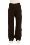 Dolce Cabo Cargo Ponte Pants In Black In Brown