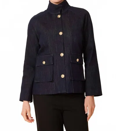 Dolce Cabo Classic Button Jacket In Denim In Multi
