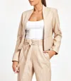 DOLCE CABO CORNERSTONE OPEN FRONT BLAZER IN OYSTER