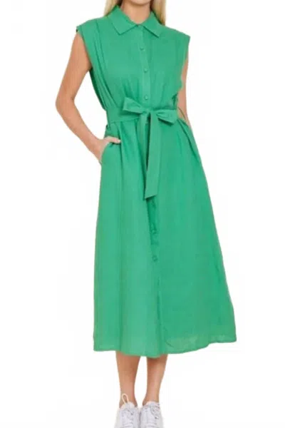Dolce Cabo Courtney Midi Dress In Green