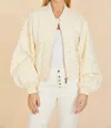 Dolce Cabo Embellished Sleeve Jacket In Ivory