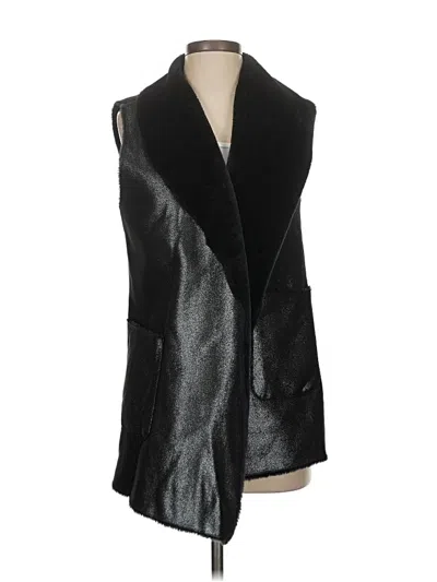 Pre-owned Dolce Cabo Faux Fur Vest In Black
