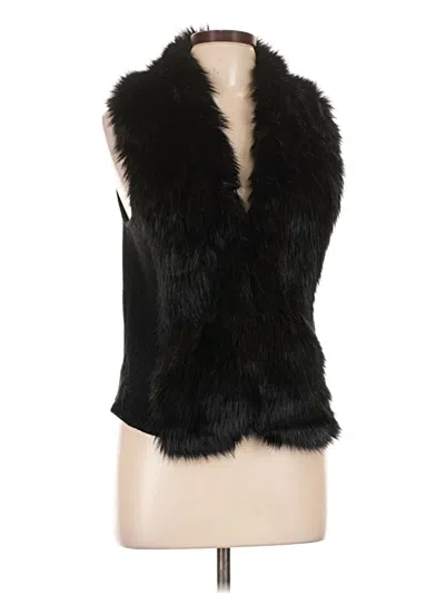 Pre-owned Dolce Cabo Faux Fur Vest In Black