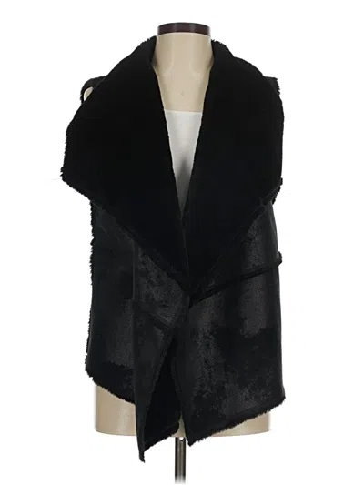 Pre-owned Dolce Cabo Faux Fur Vest In Black